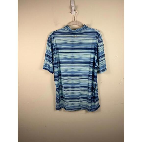 NWT* Hickey Freeman Men's Large GOLF Polo Shirt Stretch Stripes - Picture 4 of 6